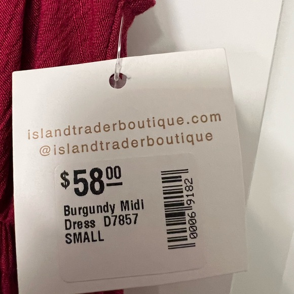 Flowy mid burgundy dress - Picture 3 of 3